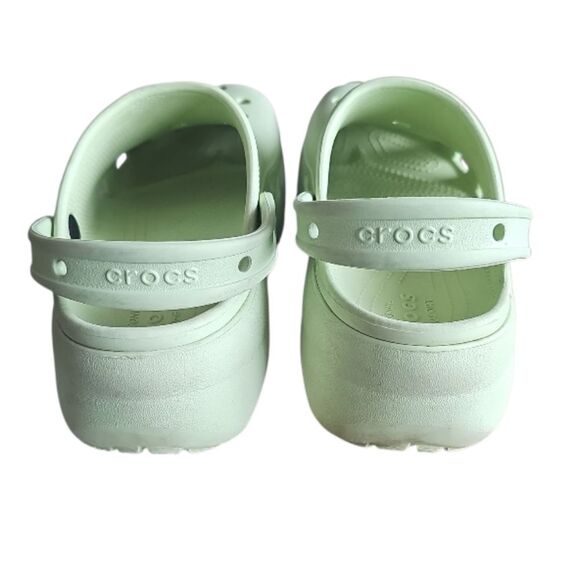 Crocs Classic Platform Clogs Lime Green Sz 10 Outdoor Beach Summer Festival - Picture 6 of 13